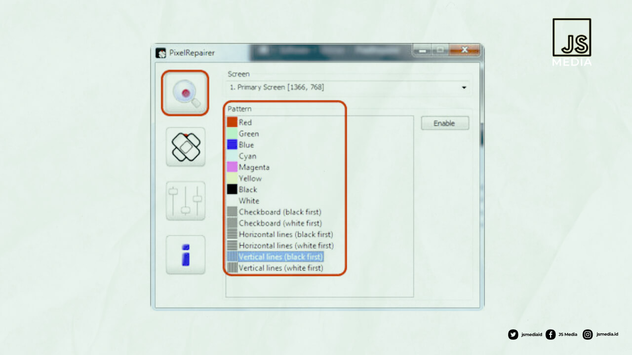 Menggunakan Software Pixelrepairer