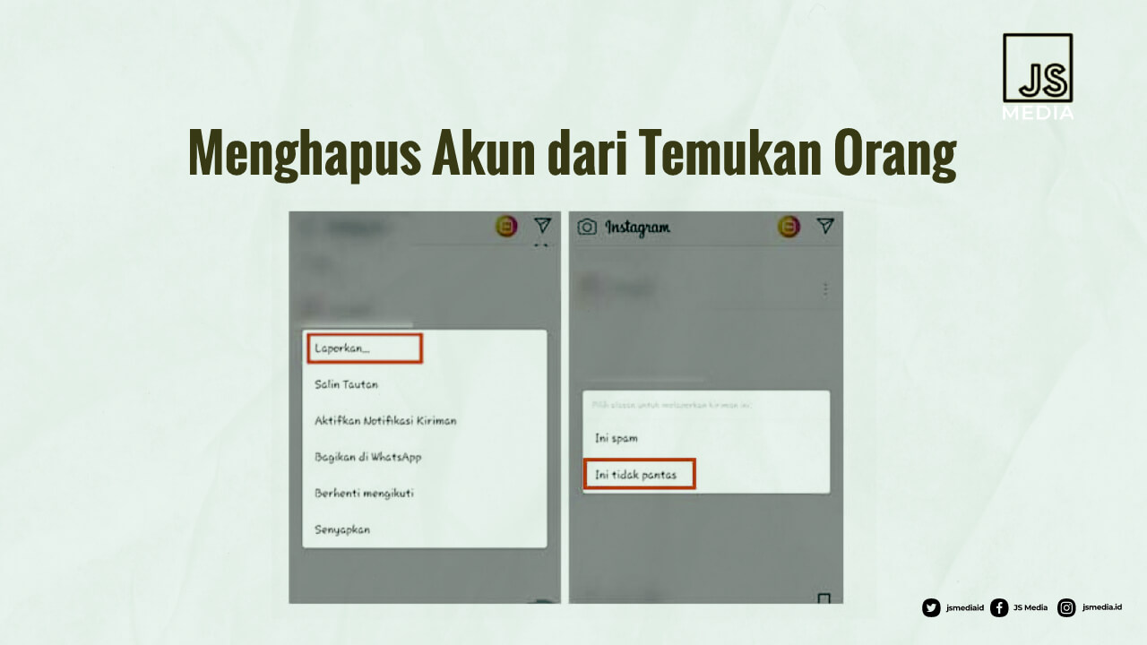 Menghapus Akun dari Temukan Orang