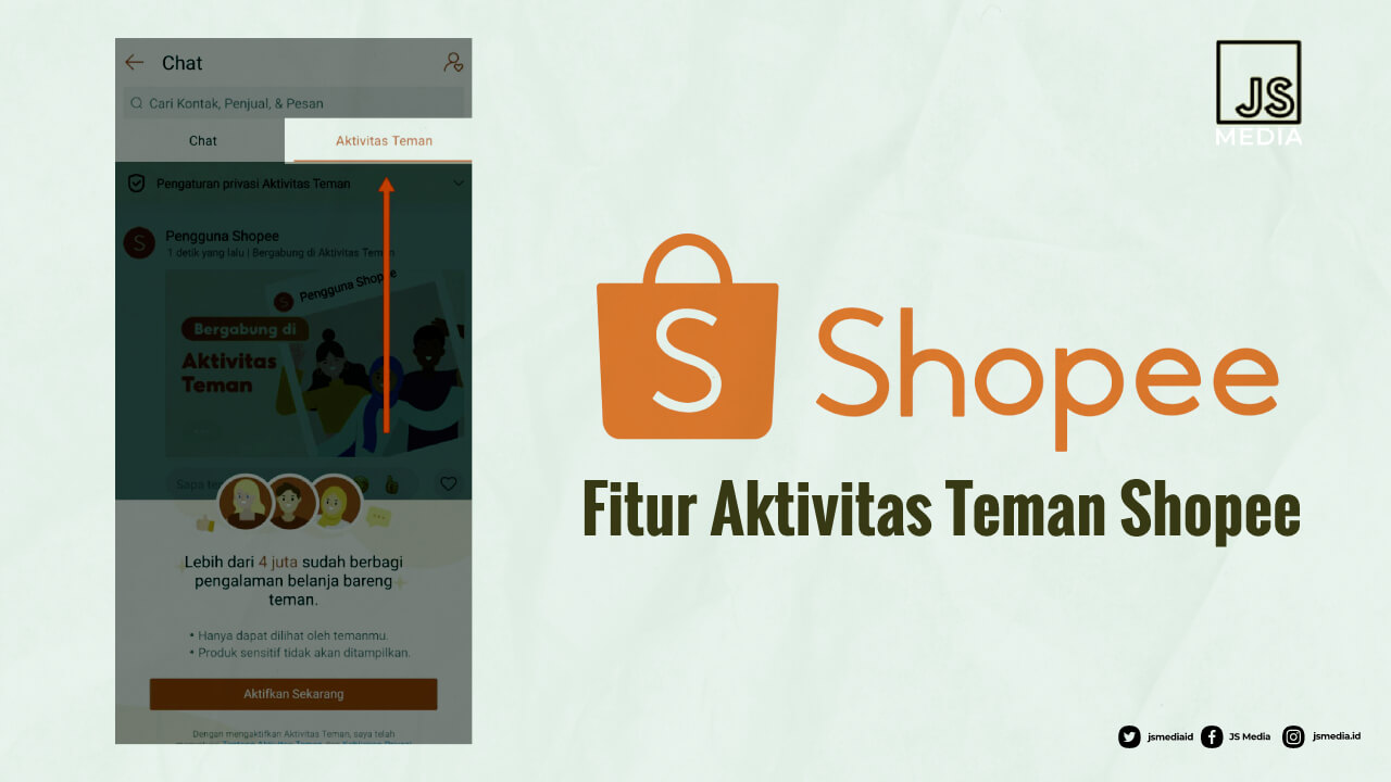 Fitur Aktivitas Teman Shopee