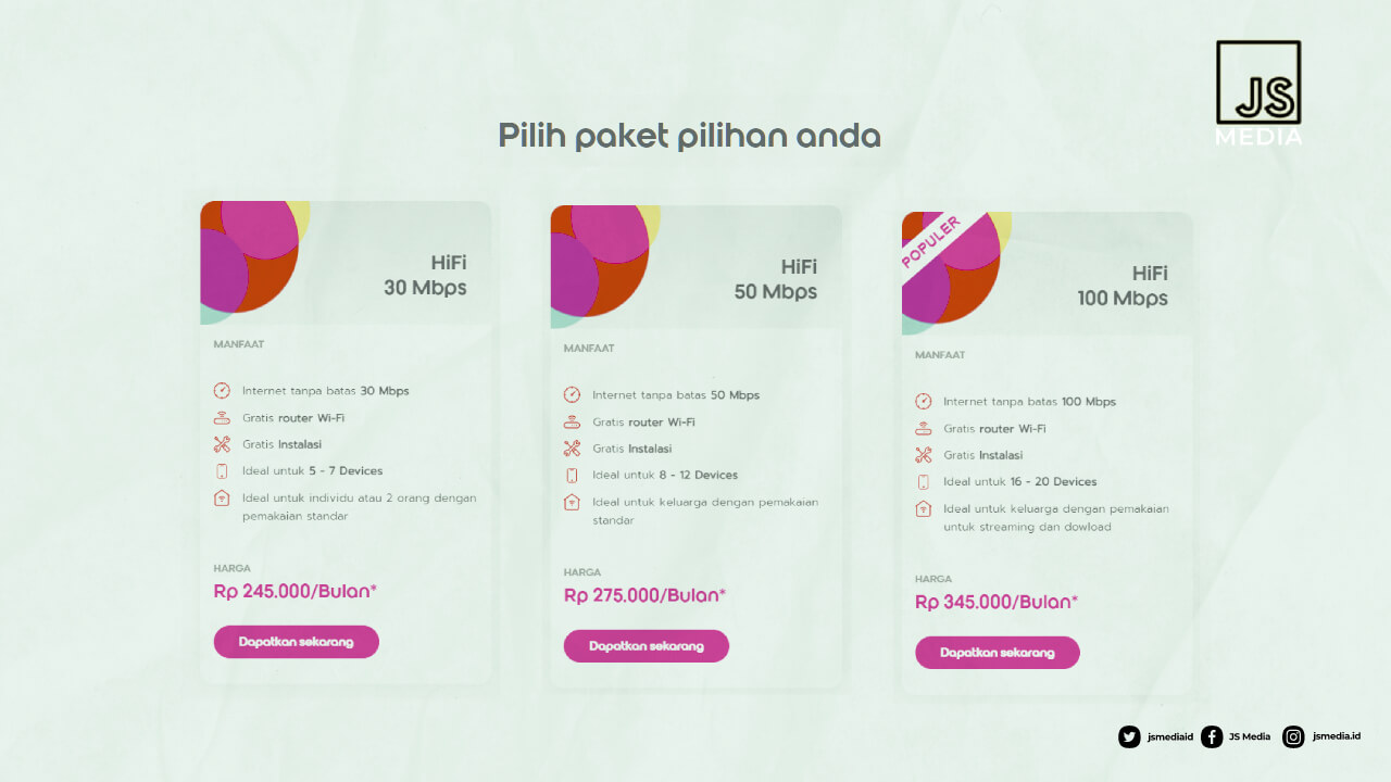 Jenis Paket Indosat HiFi