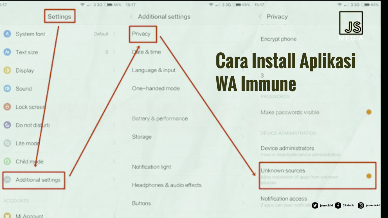 Cara Install WA Immune