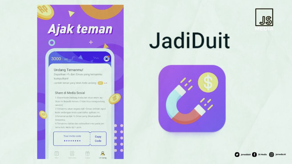 Kode Undangan Jadi Duit Ajak Teman Dapat Uang