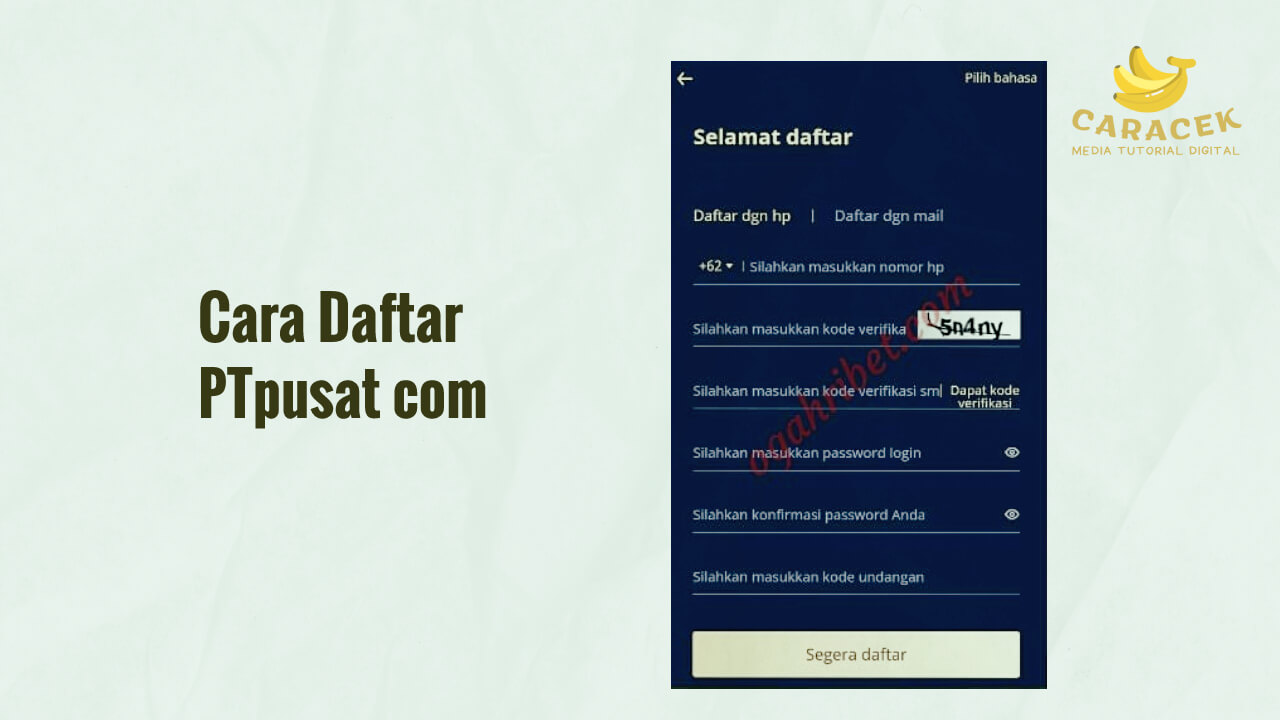 Cara Daftar PTpusat com