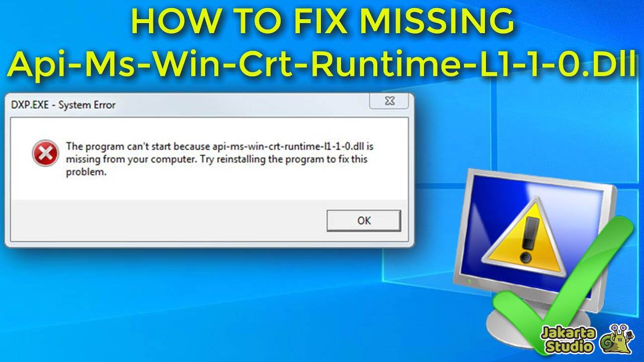 Cara Mengatasi Api-Ms-Win-Crt-Runtime-L1-1-0.Dll-Is-Missing