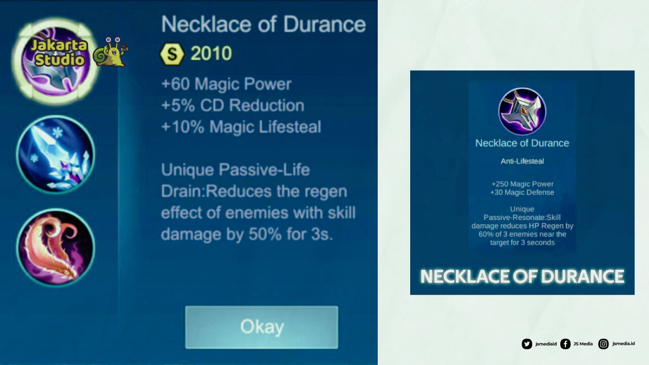 Fungsi Necklace of Durance