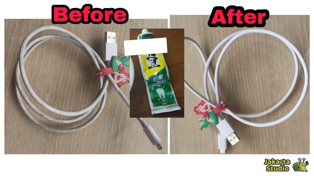 Cara Memberishkan Kabel Charger Menguning