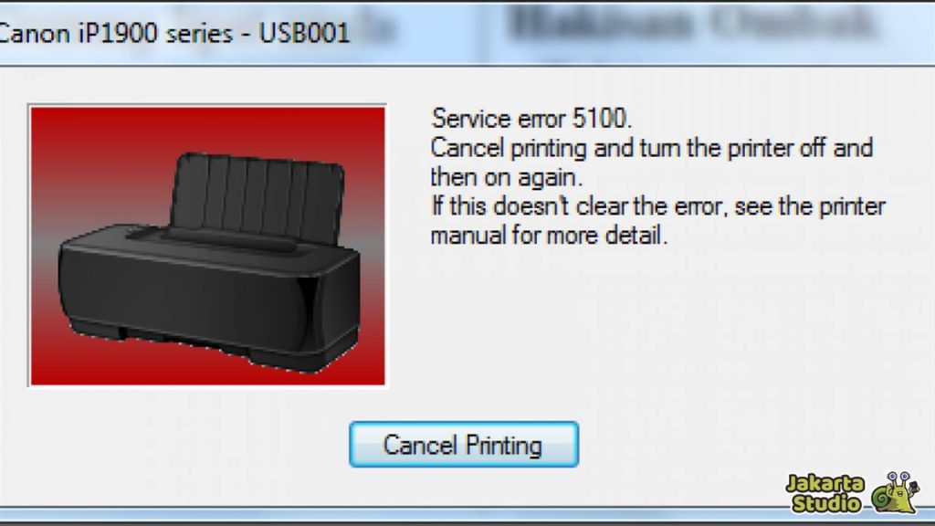 Cara Mengatasi Error 5100 Pada Printer Canon