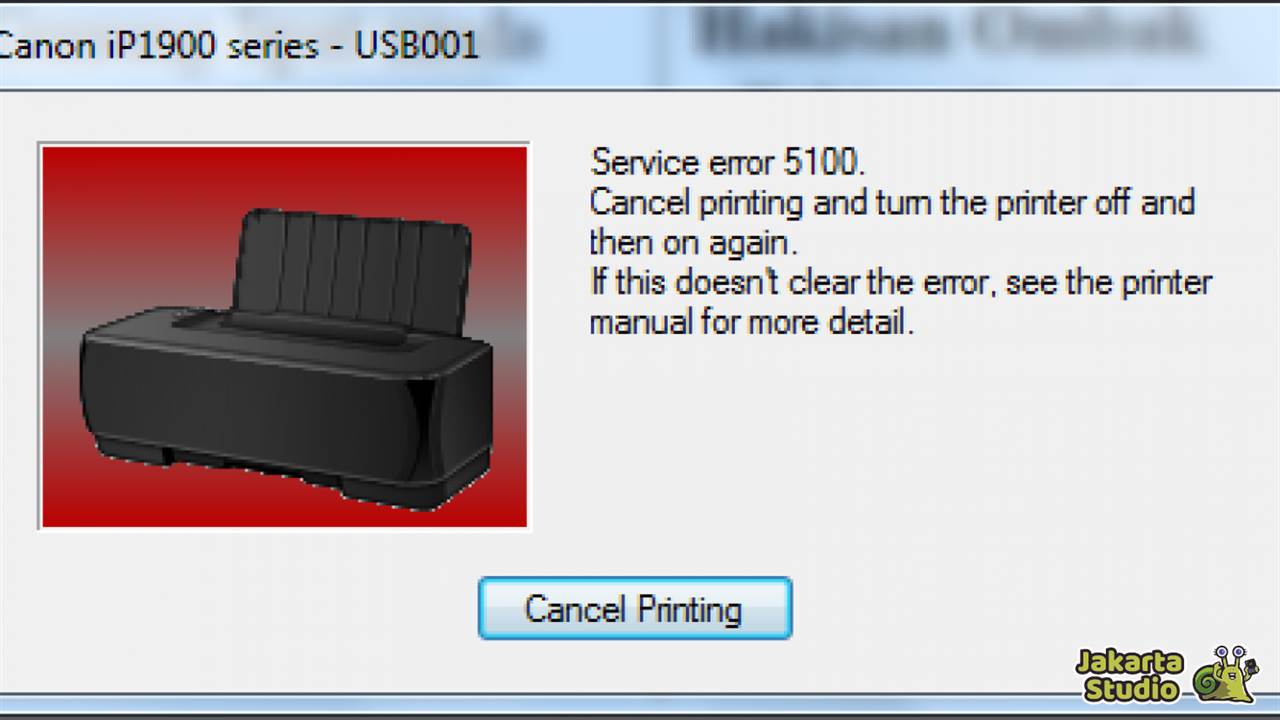 Cara Mengatasi Error 5100 Printer Canon 