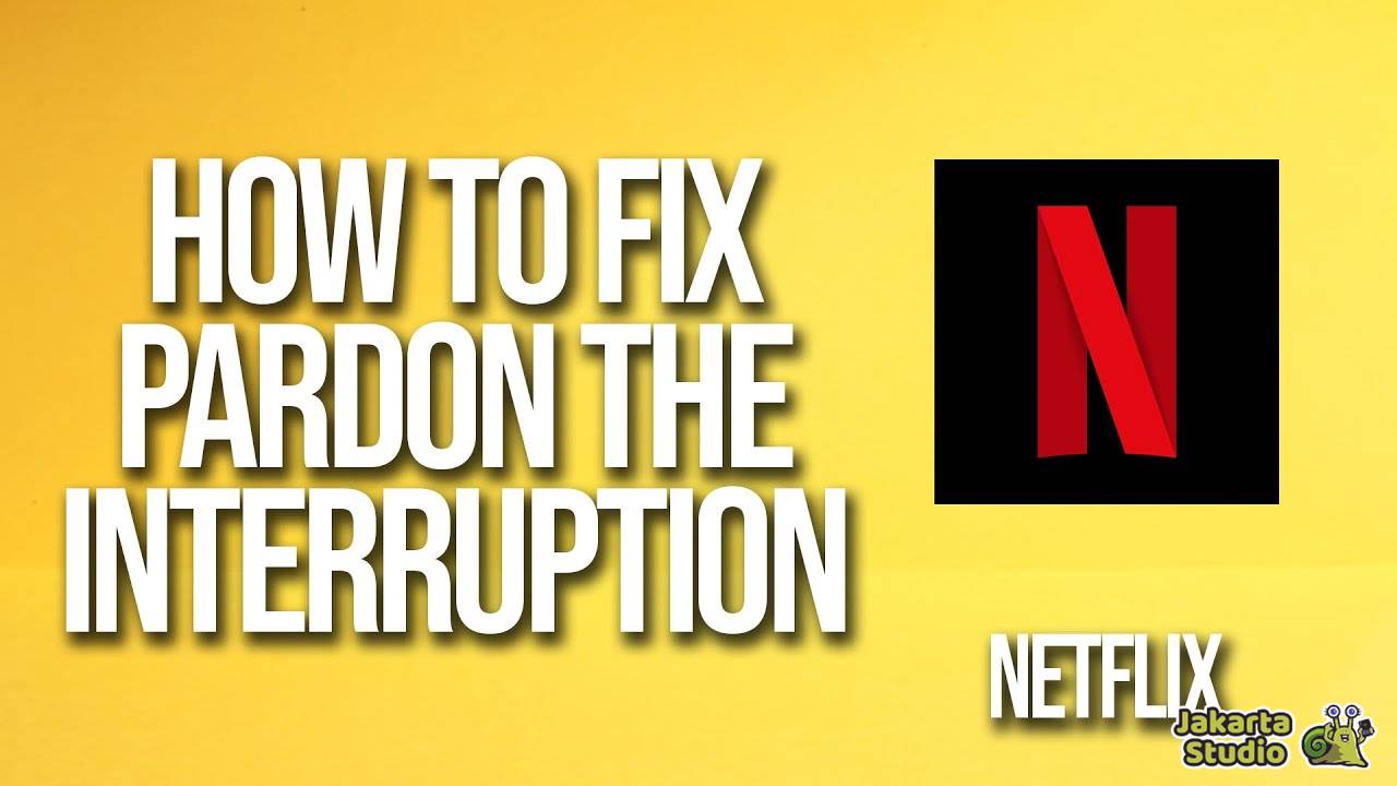 Cara Mengatasi Pardon The Interruption Netflix