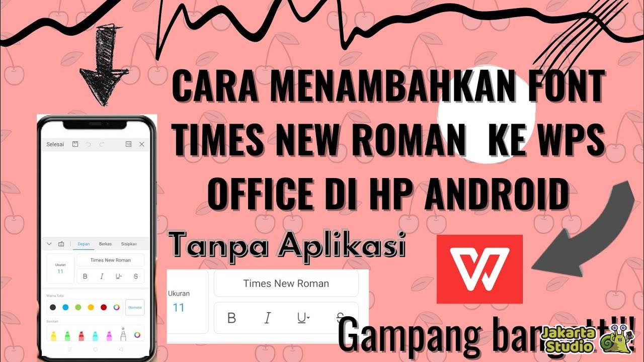 Cara Install Font Times New Roman di WPS Office 