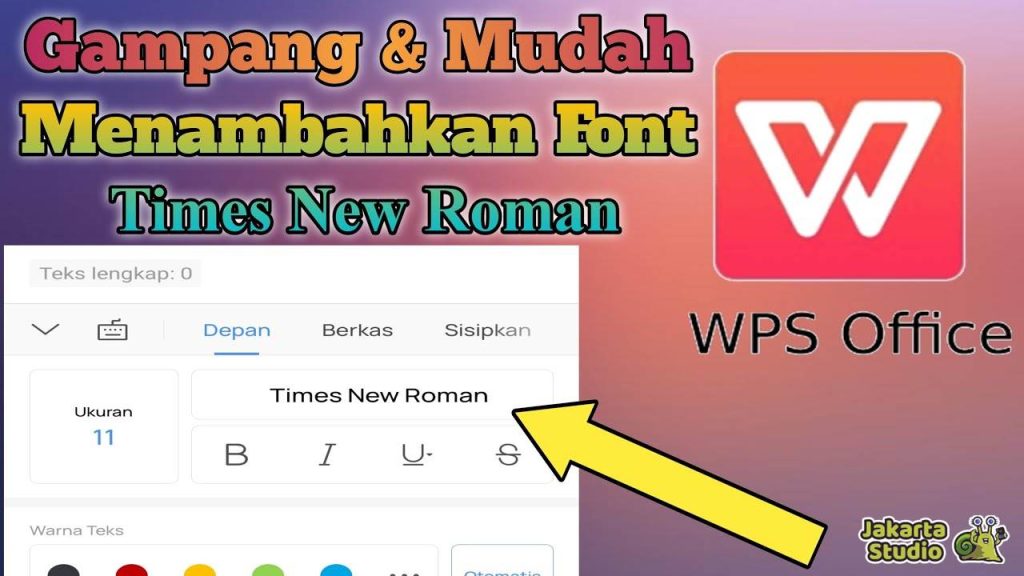 Cara Install Font Times New Roman di WPS Office 