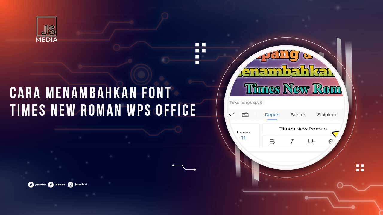 Cara Install Font Times New Roman di WPS Office