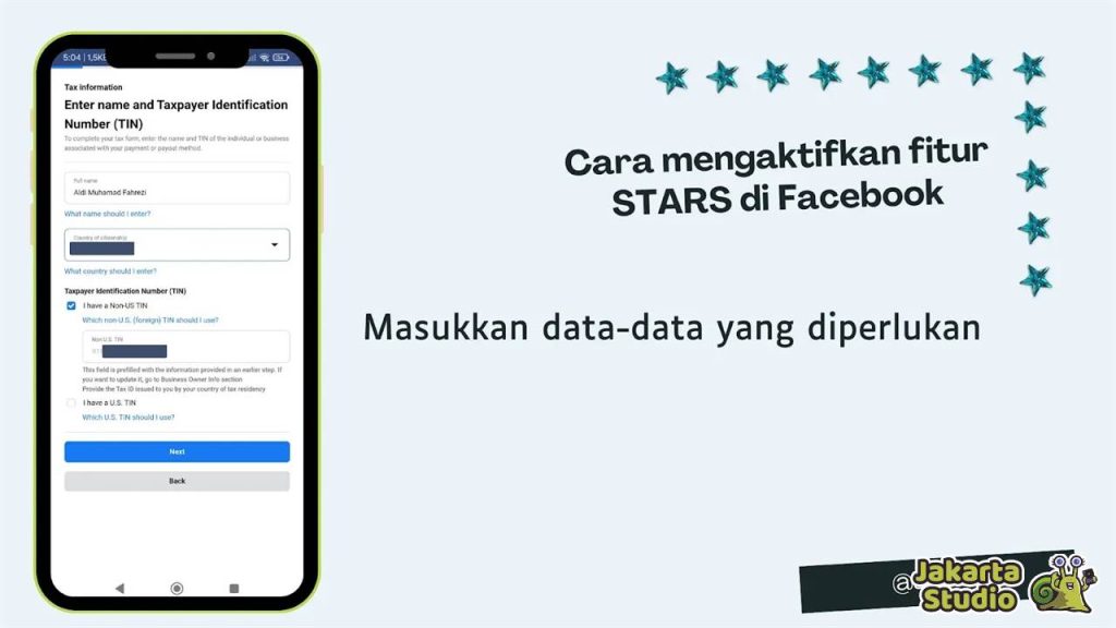 Cara Mengisi TIN di Facebook 