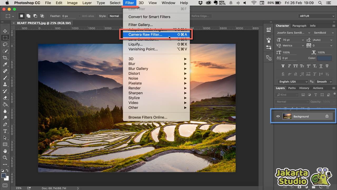 Cara Mengaktifkan RAW Camera Photoshop