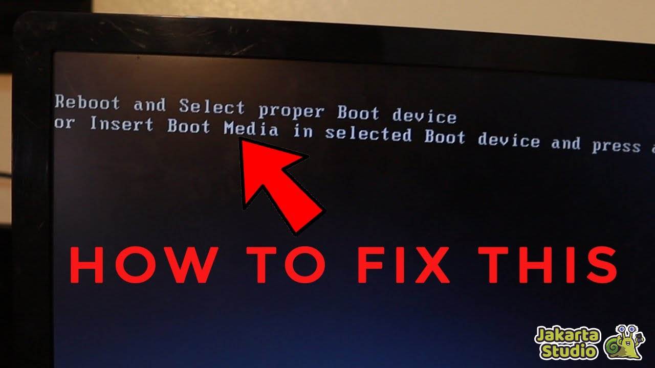 Solusi Reboot and select Proper Boot Device