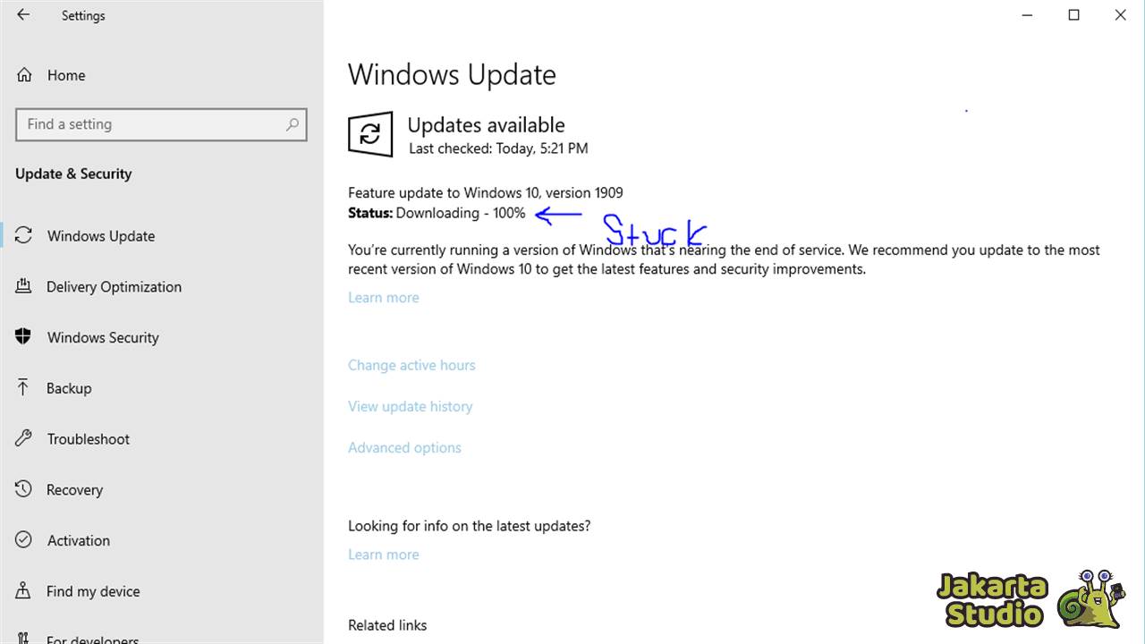 Solusi Update Windows Stuck Downloading 