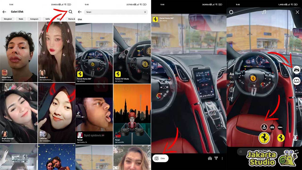 Cara Mendapatkan Filter Ferrari Instagram