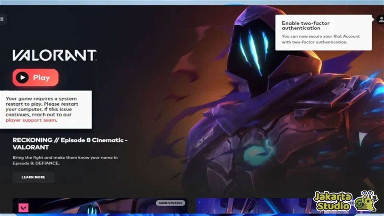 Solusi System Requires to Restart Valorant