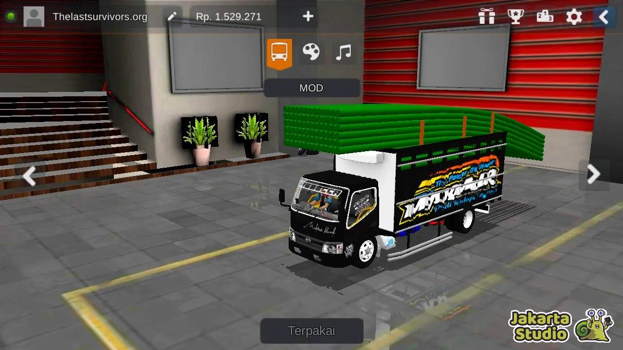 Download Mod Truk Muatan Bambu BUSSID