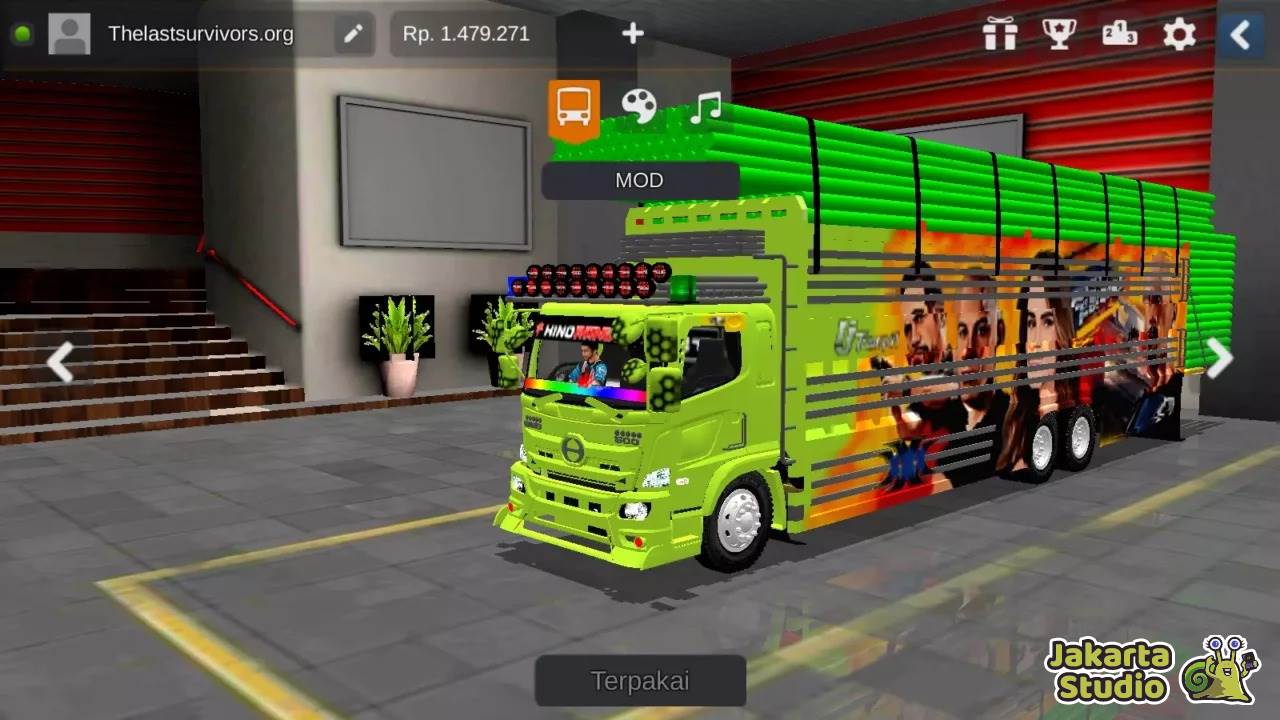 Download Mod Truk Muatan Bambu BUSSID