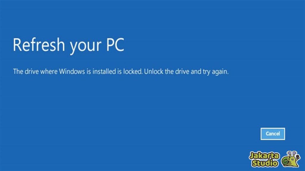 Isinstalled Solusi The Drive Where Windows is Installed is Locked