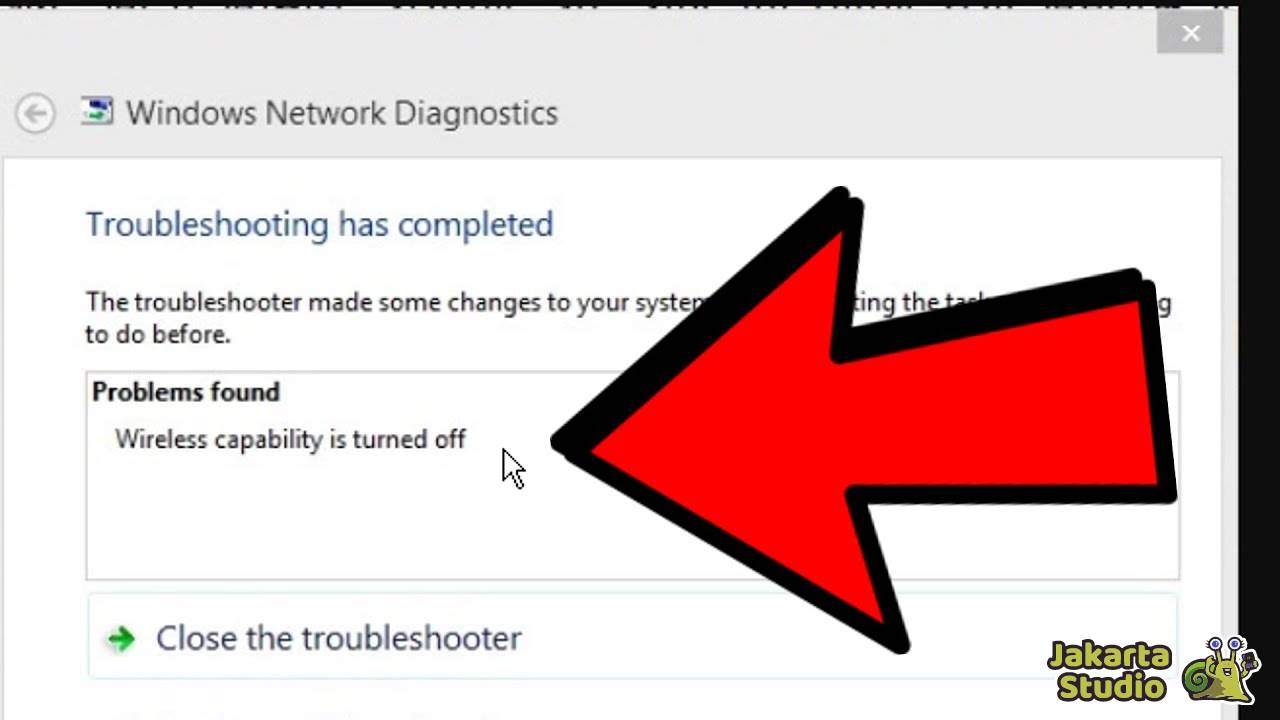 Solusi Wireless Capability is Turned Off