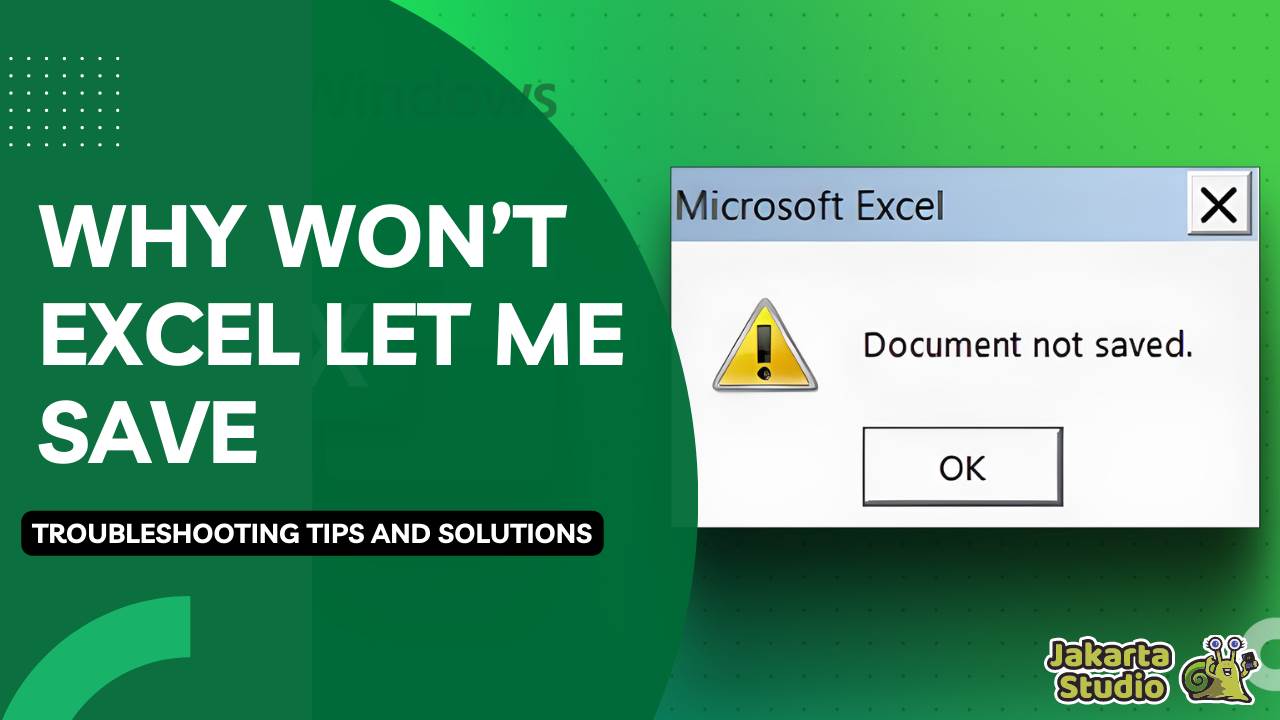 Solusi Excel Tidak Bisa Disave