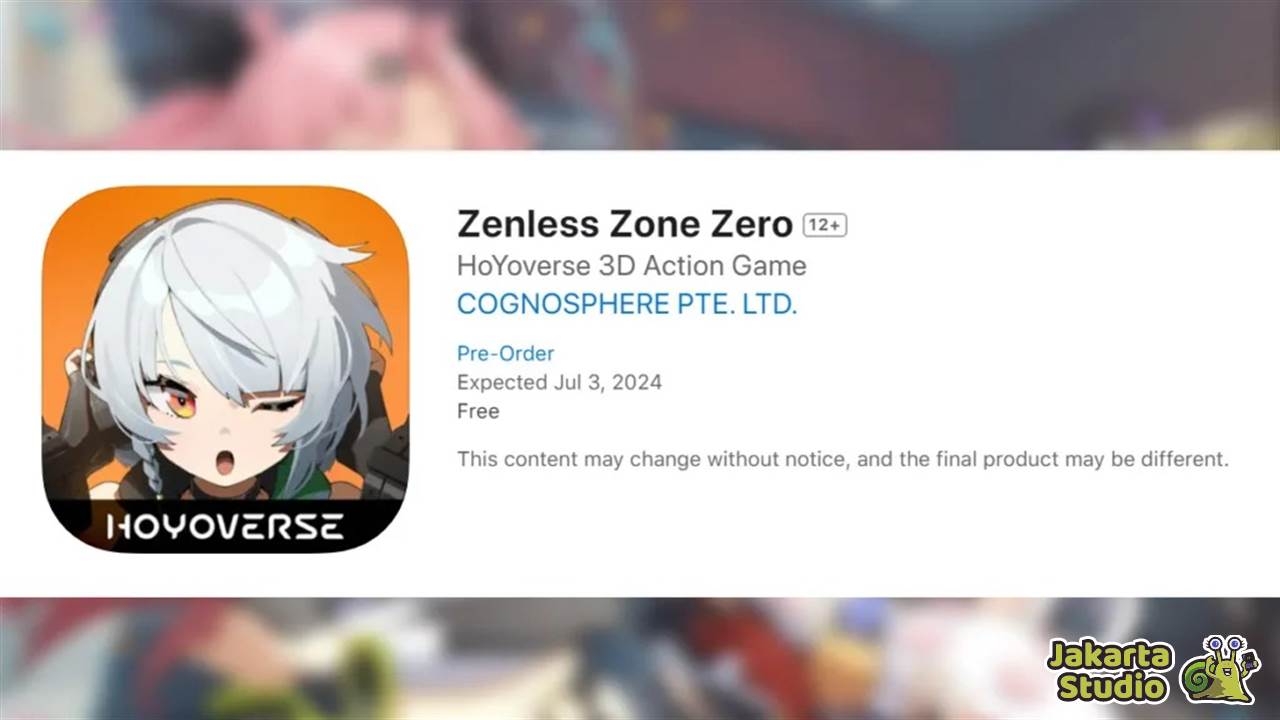 Tanggal Rilis Game Zenless Zone Zero