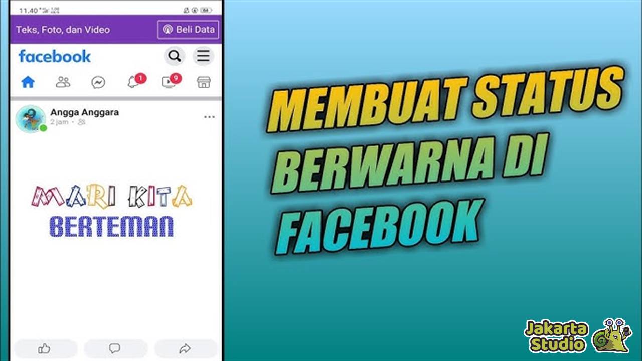 Cara Membuat Status Berwarna di FB Lite