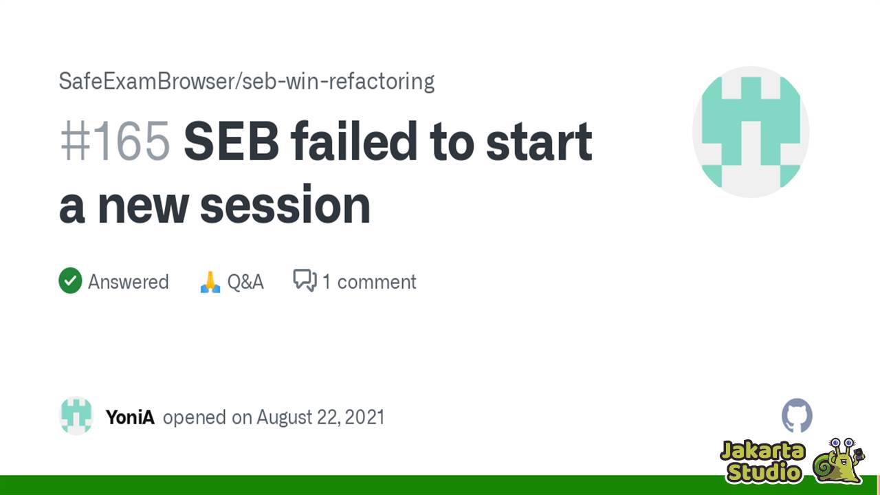 Solusi SEB Failed to Start New Session