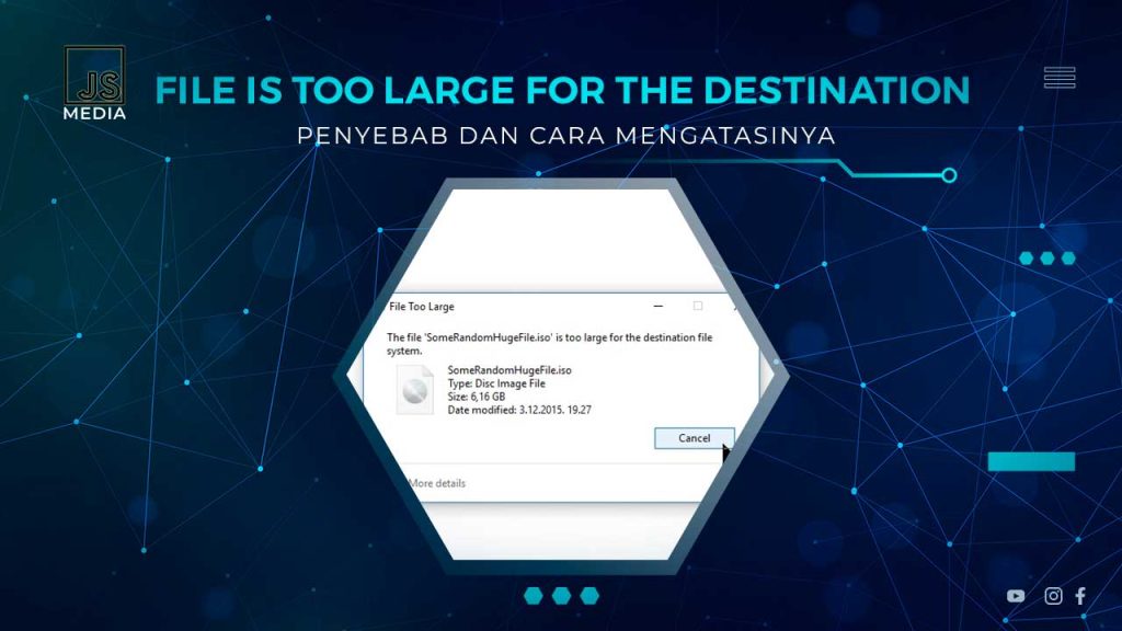 Cara Mengatasi Error File is Too Large for the Destination File System
