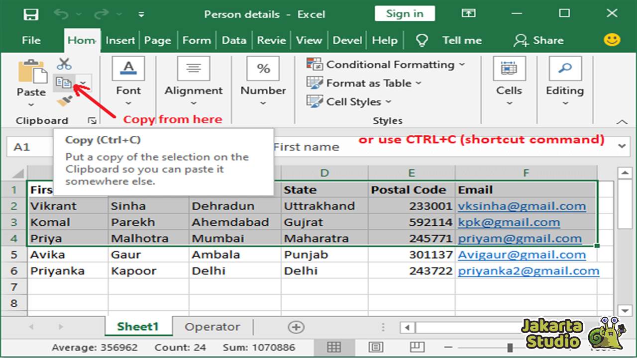 Cara Copy Paste di Excel Agar Hasilnya Sama