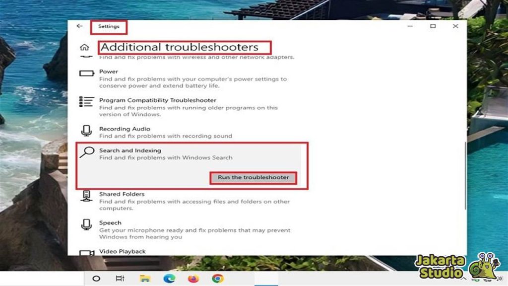 Solusi Search Windows Error