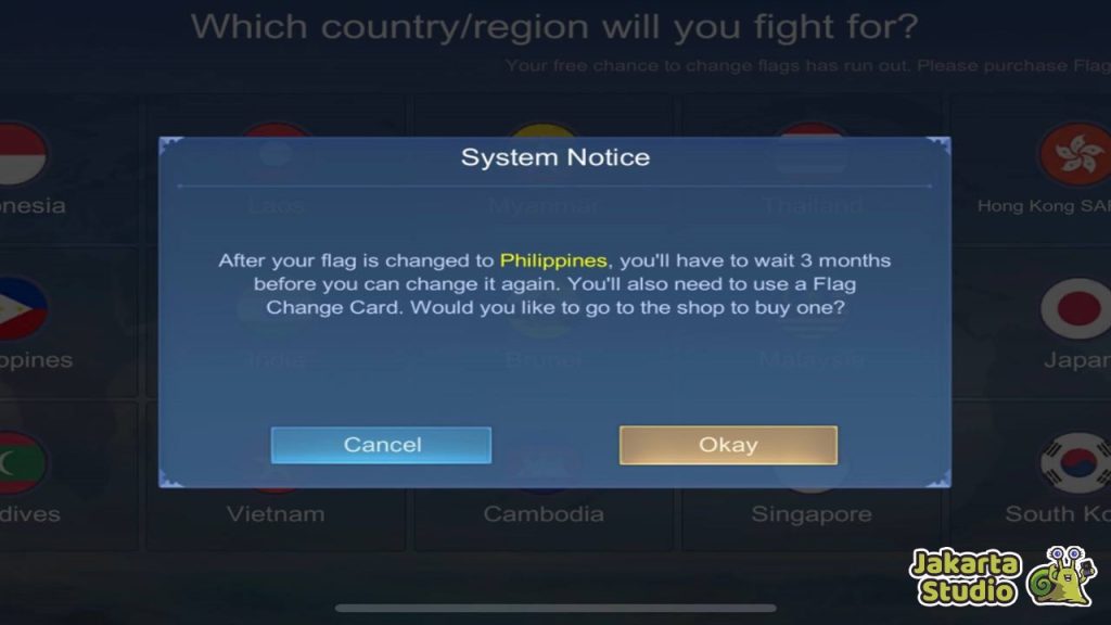 Cara Ganti Bendera MLBB
