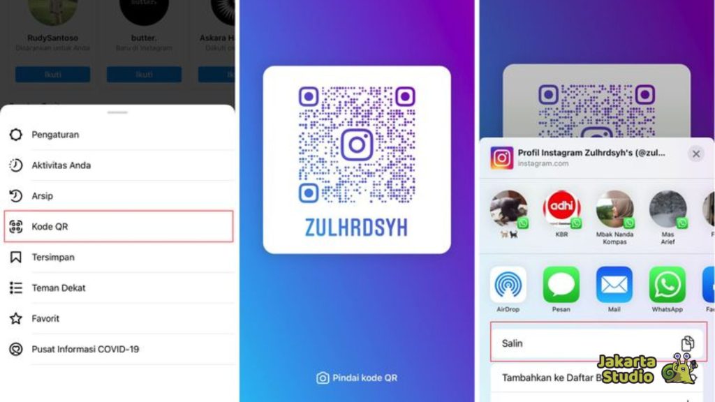 Copy Link Instagram di Aplikasi