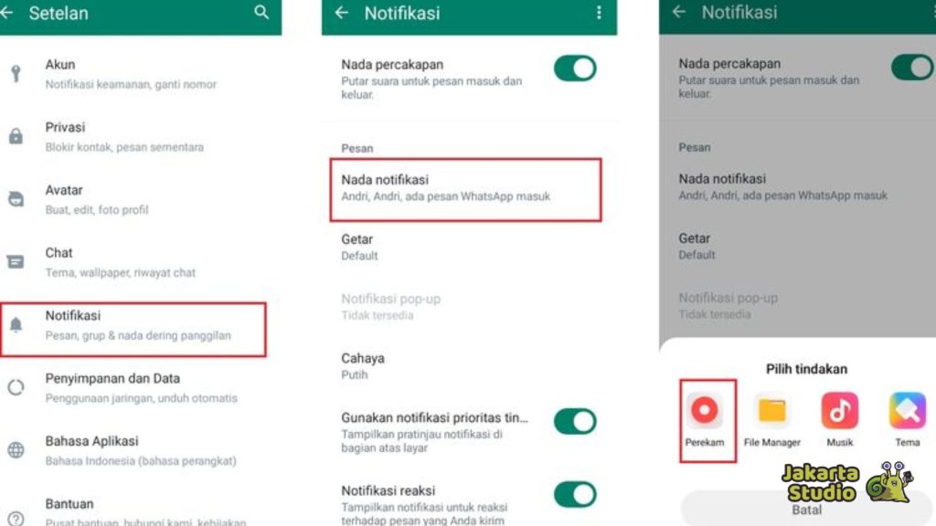 Cara Mengganti Nada Dering WA