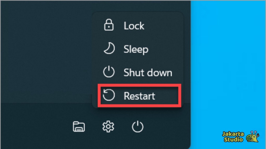 kombinasi tombol Windows + X