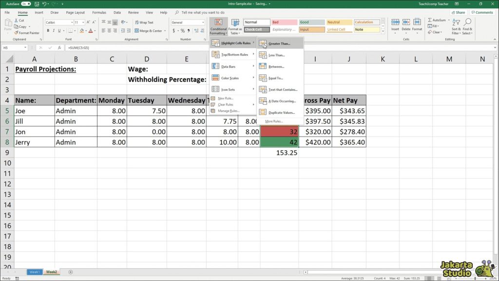Cara Memberi Warna Kolom Excel