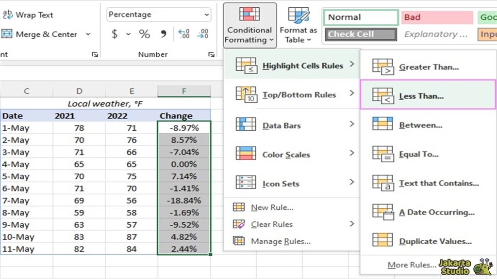 Cara Memberi Warna Kolom Excel