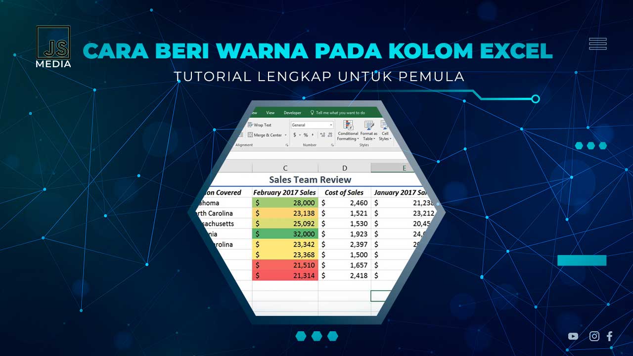 Cara Memberi Warna Kolom Excel