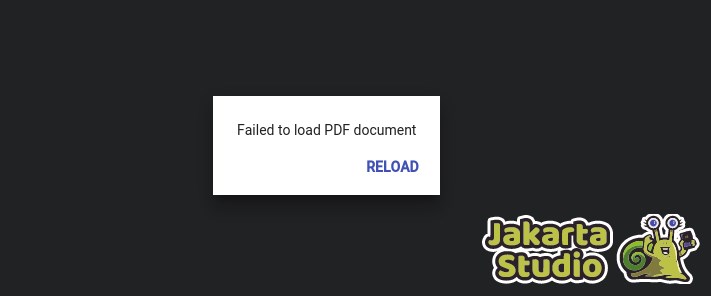 Solusi Failed to Load PDF Document