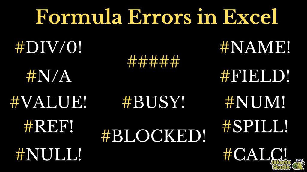 Solusi Rumus Excel Tak Berfungsi
