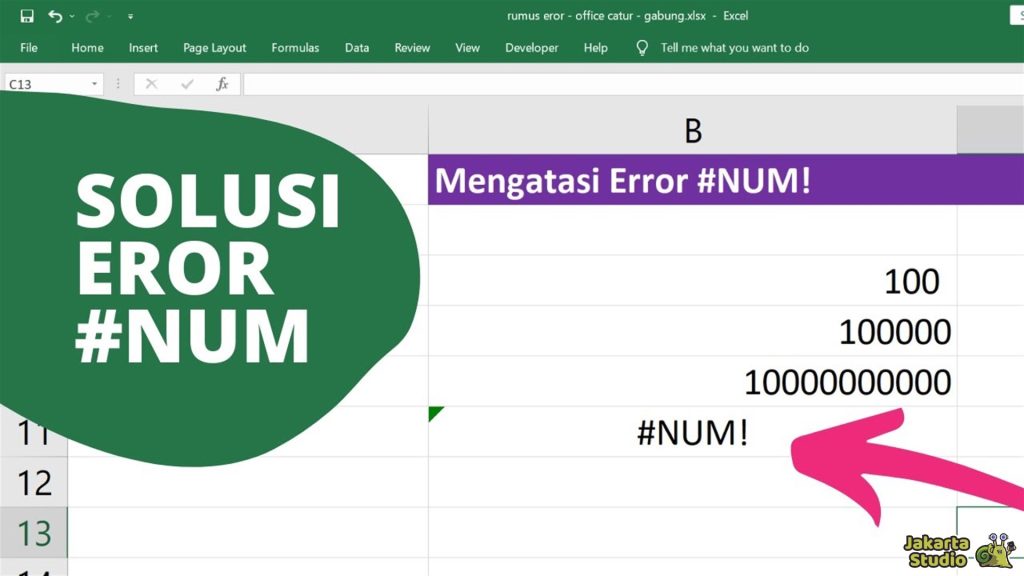 Solusi Rumus Excel Tak Berfungsi