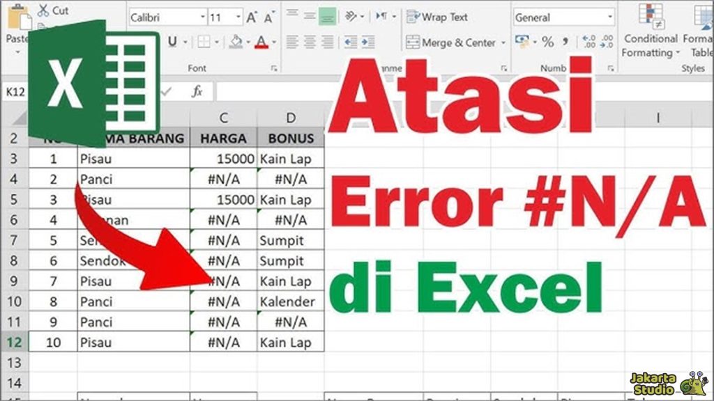 Solusi Rumus Excel Tak Berfungsi