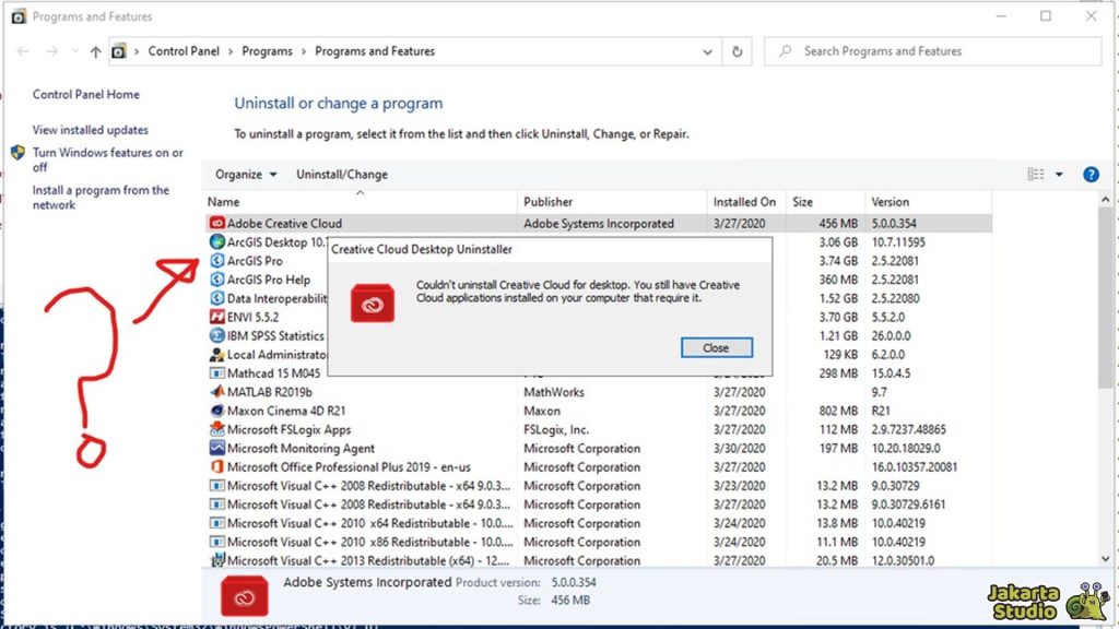 Uninstall Adobe Creative Cloud