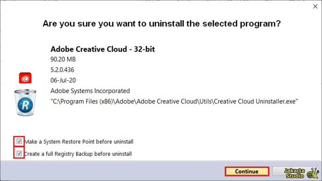 Uninstall Adobe Creative Cloud