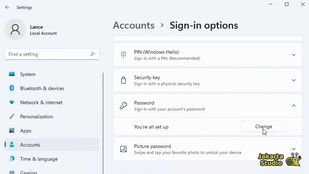 Cara Mengubah Password di Windows 11