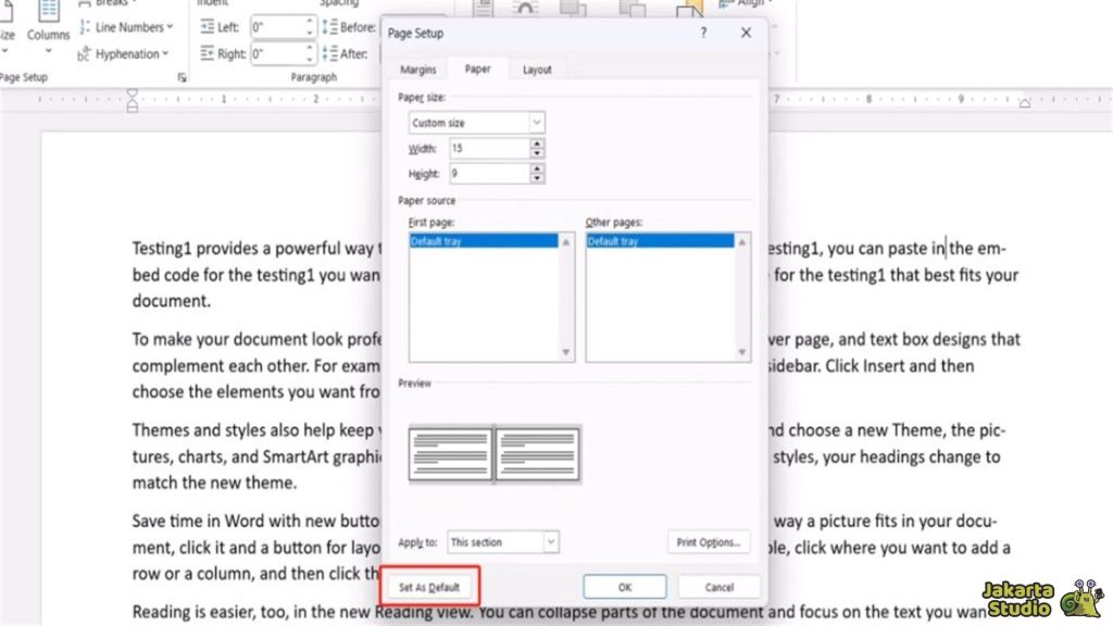 Cara Mengatur Ukuran Kertas di Word