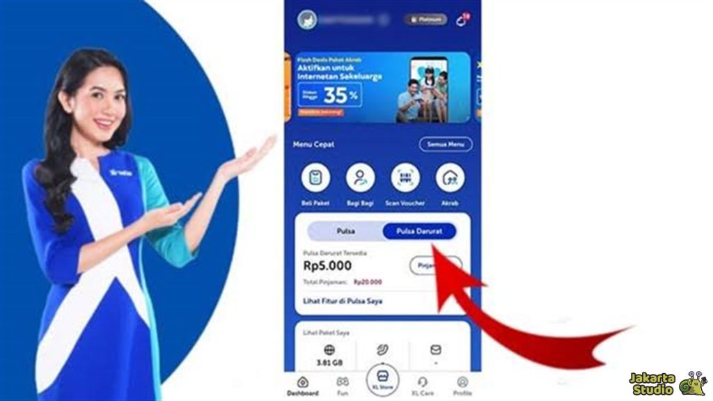Pulsa Darurat XL dan AXIS