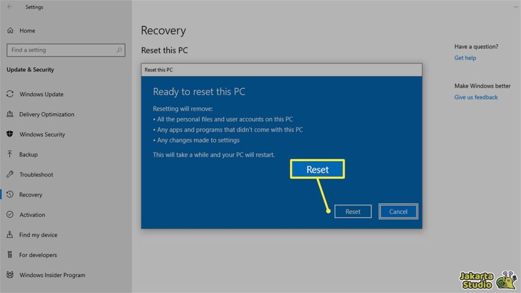 Factory Reset Gadget